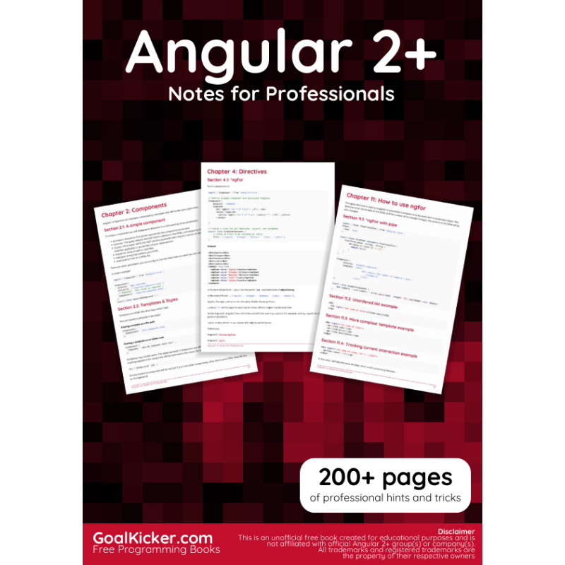 Angular 2 Notes For Professionals
