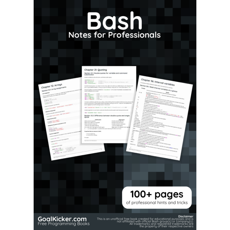 Bash Notes For Professionals