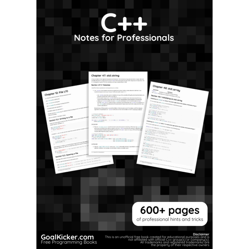 C Plus Plus Notes For Professionals