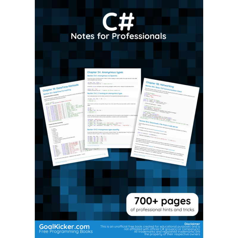 C Sharp Notes For Professionals