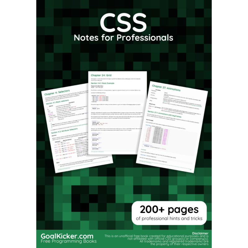 CSS Notes For Professionals