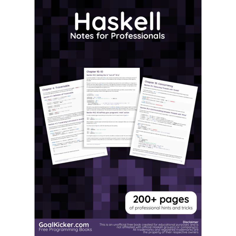 Haskell Notes For Professionals
