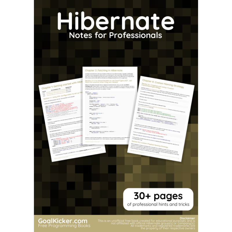 Hibernate Notes For Professionals