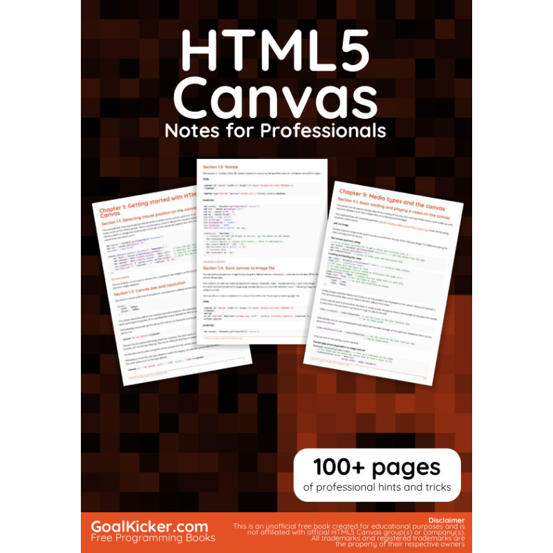 HTML5 Canvas Notes For Professionals