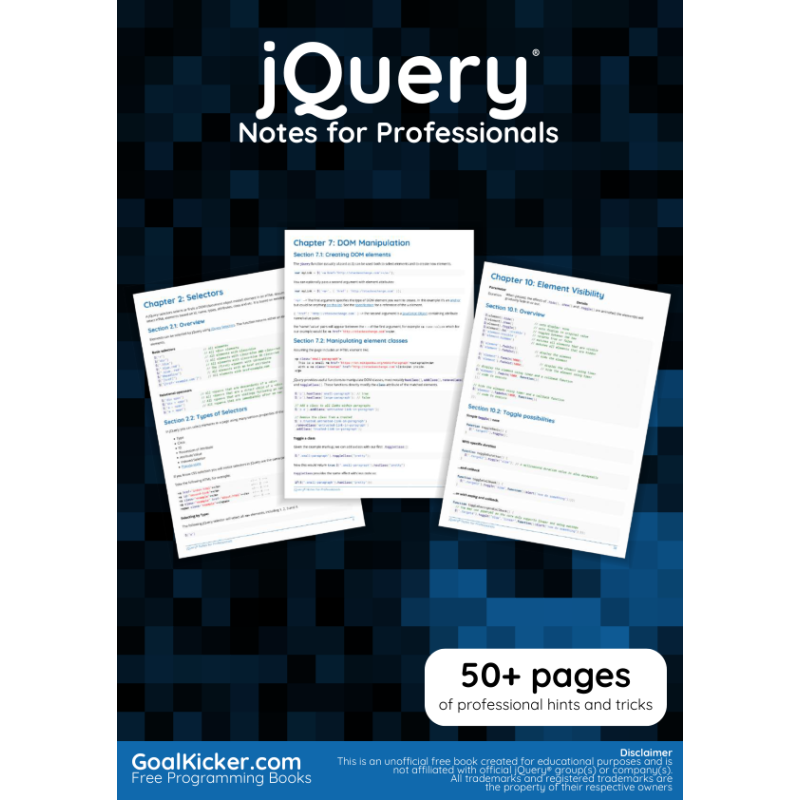 jQuery Notes For Professionals