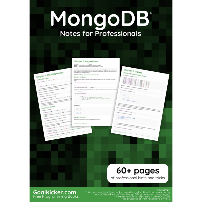 Mongo DB Notes For Professionals