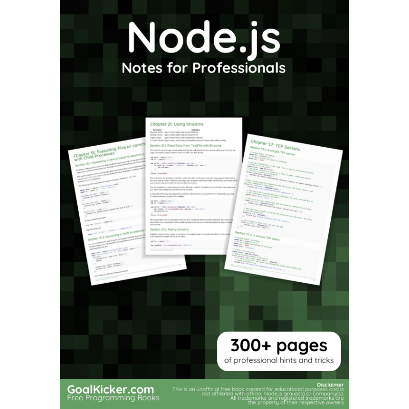 Node JS Notes For Professionals