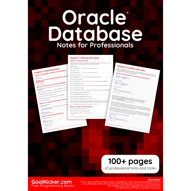 Oracle Database Notes For Professionals