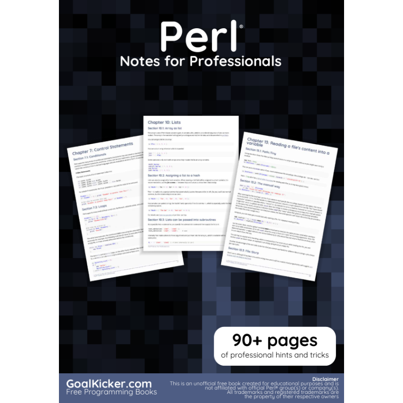 Perl Notes For Professionals