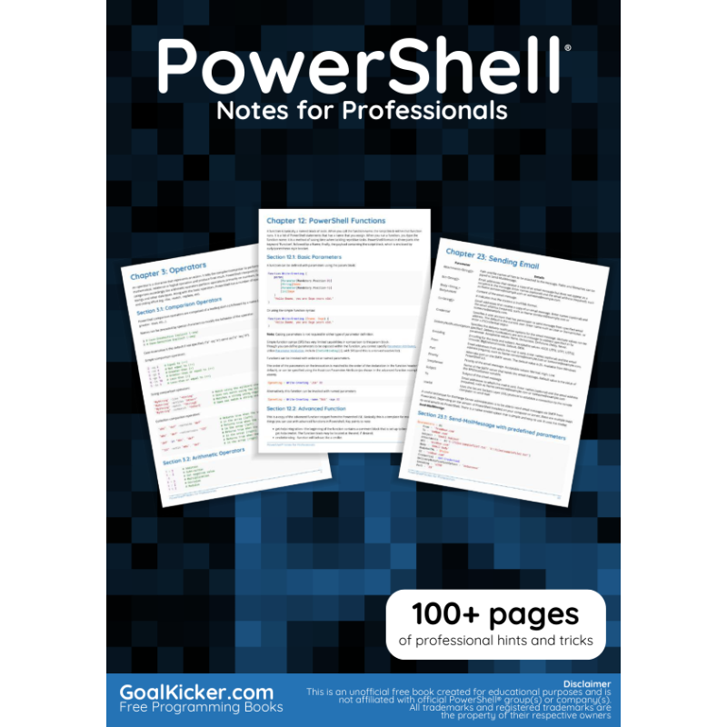 PowerShell Notes For Professionals