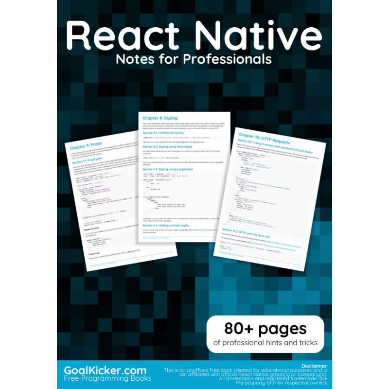React Native Notes For Professionals