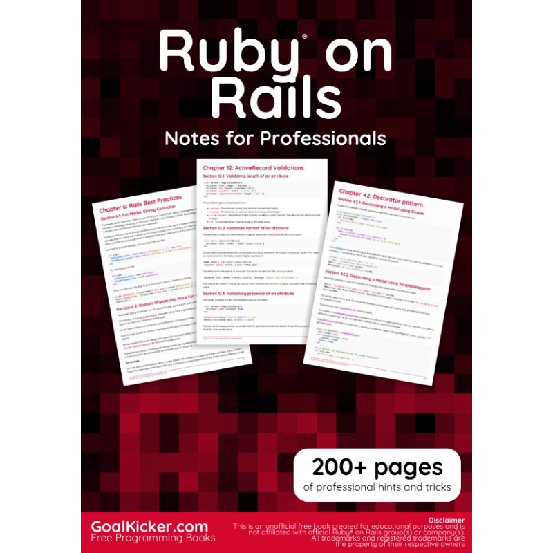 Ruby On Rails Notes For Professionals