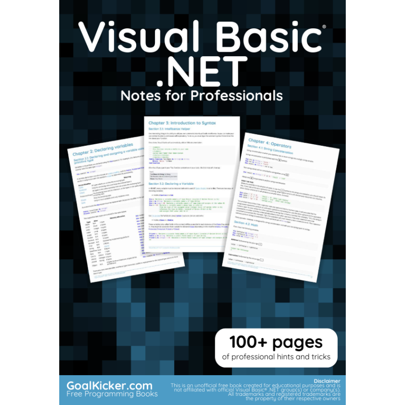 Visual Basic_NET Notes For Professionals