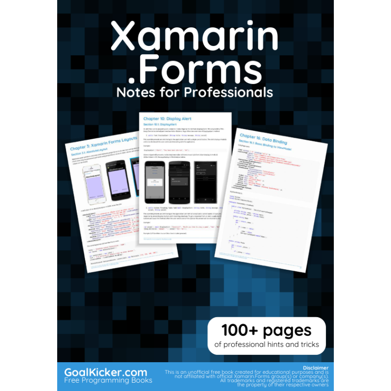 Xamarin Forms Notes For Professionals