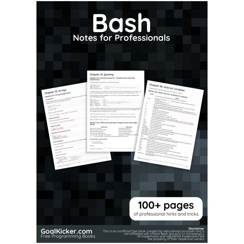 Bash Notes For Professionals