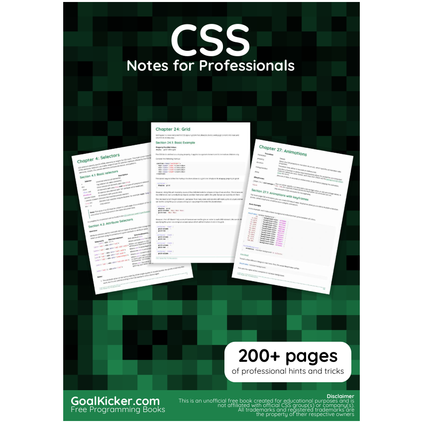 CSS Notes For Professionals
