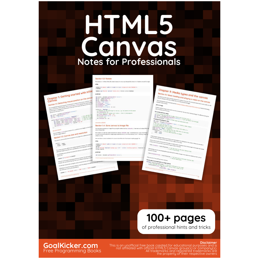 HTML5 Canvas Notes For Professionals