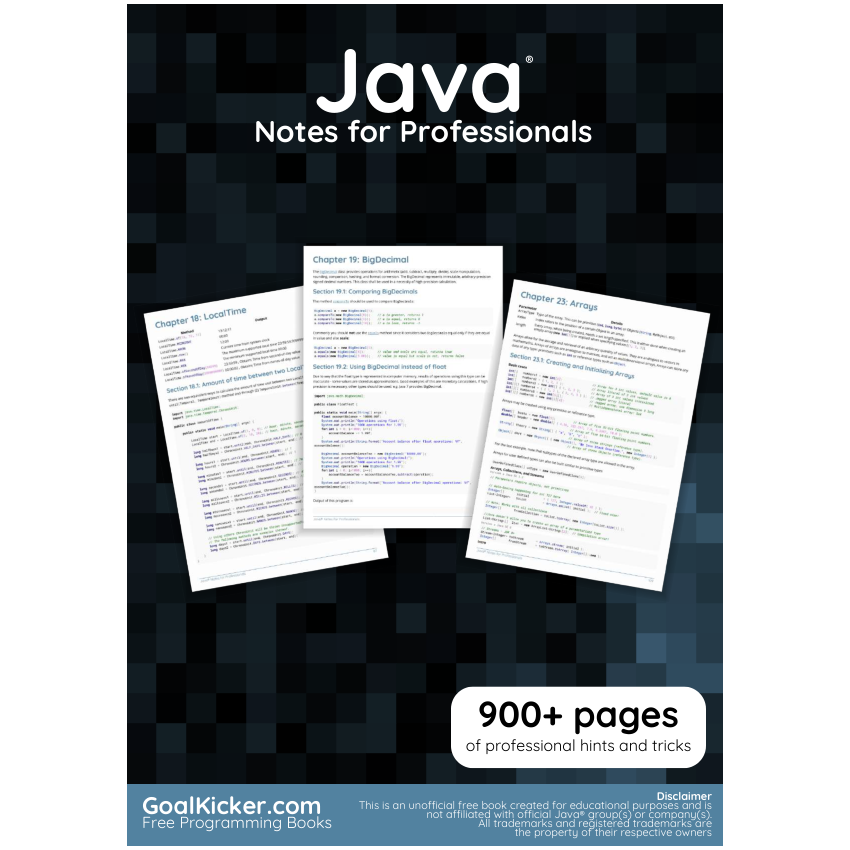Java Notes For Professionals