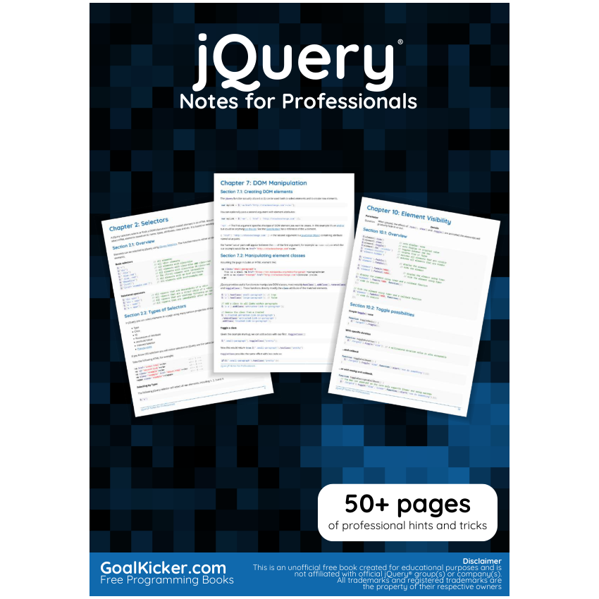 jQuery Notes For Professionals