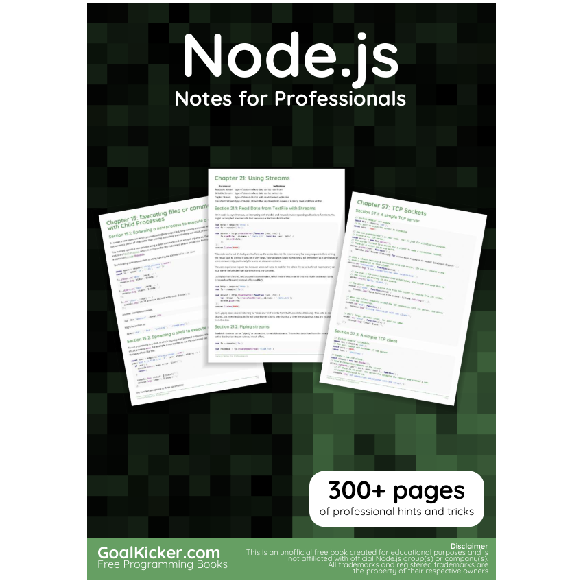 Node JS Notes For Professionals
