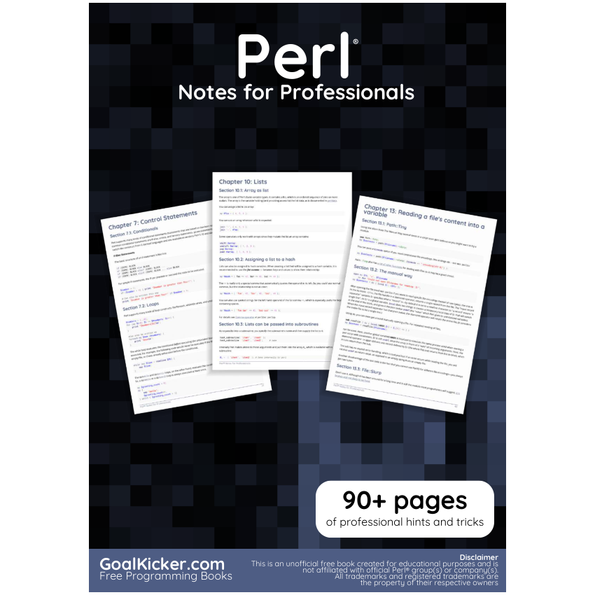Perl Notes For Professionals
