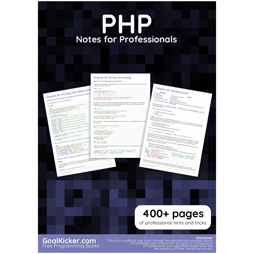 PHP Notes For Professionals