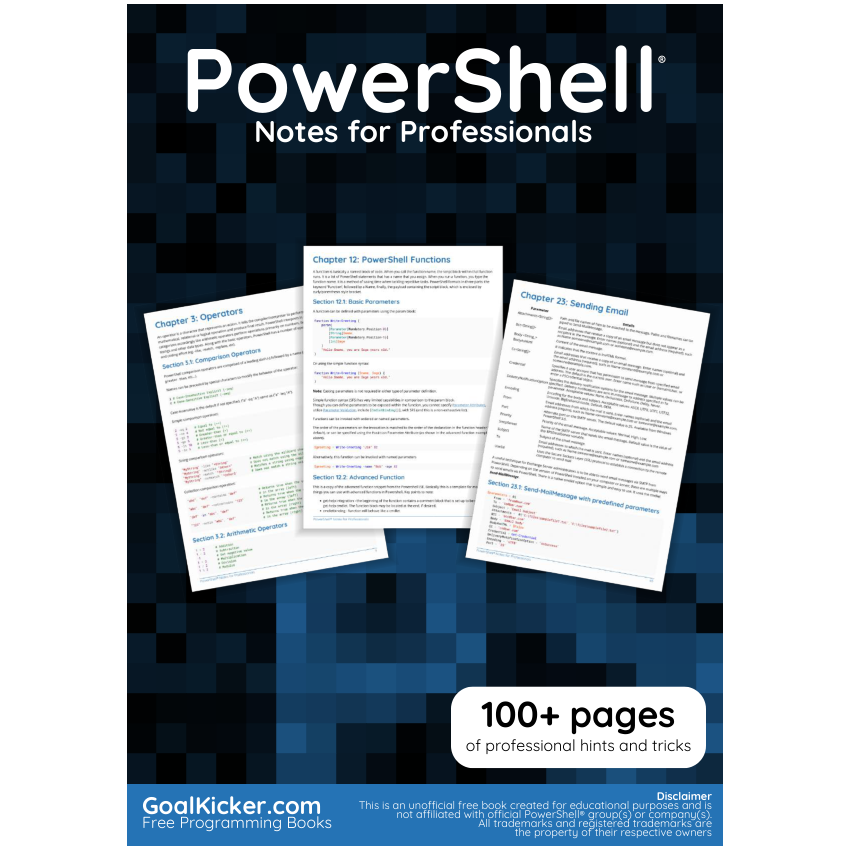PowerShell Notes For Professionals
