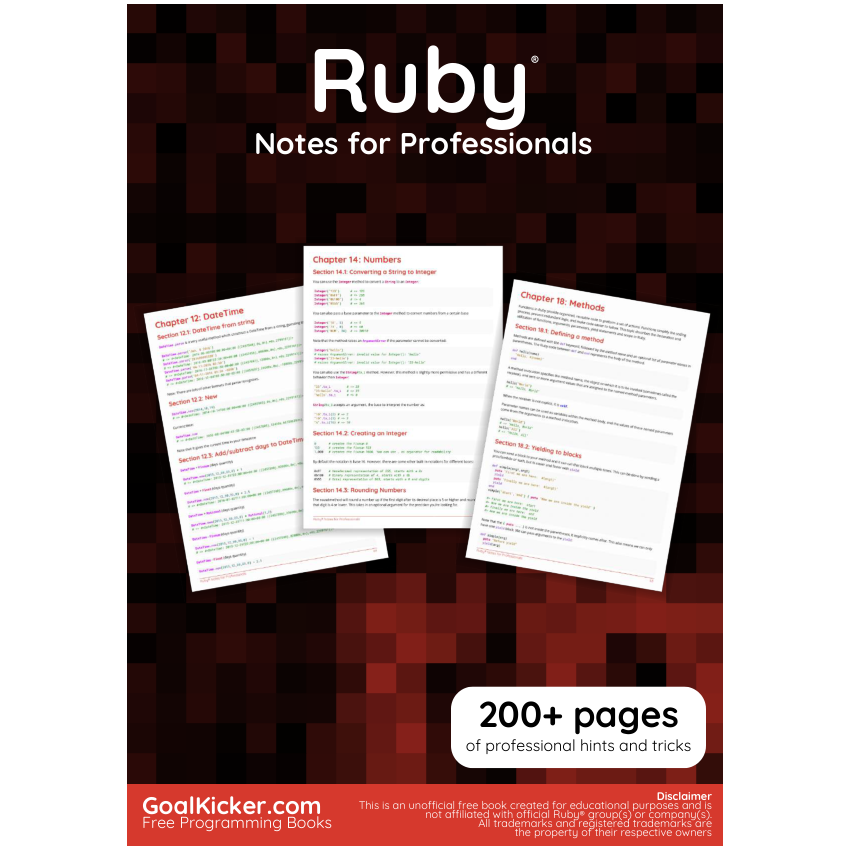Ruby Notes For Professionals