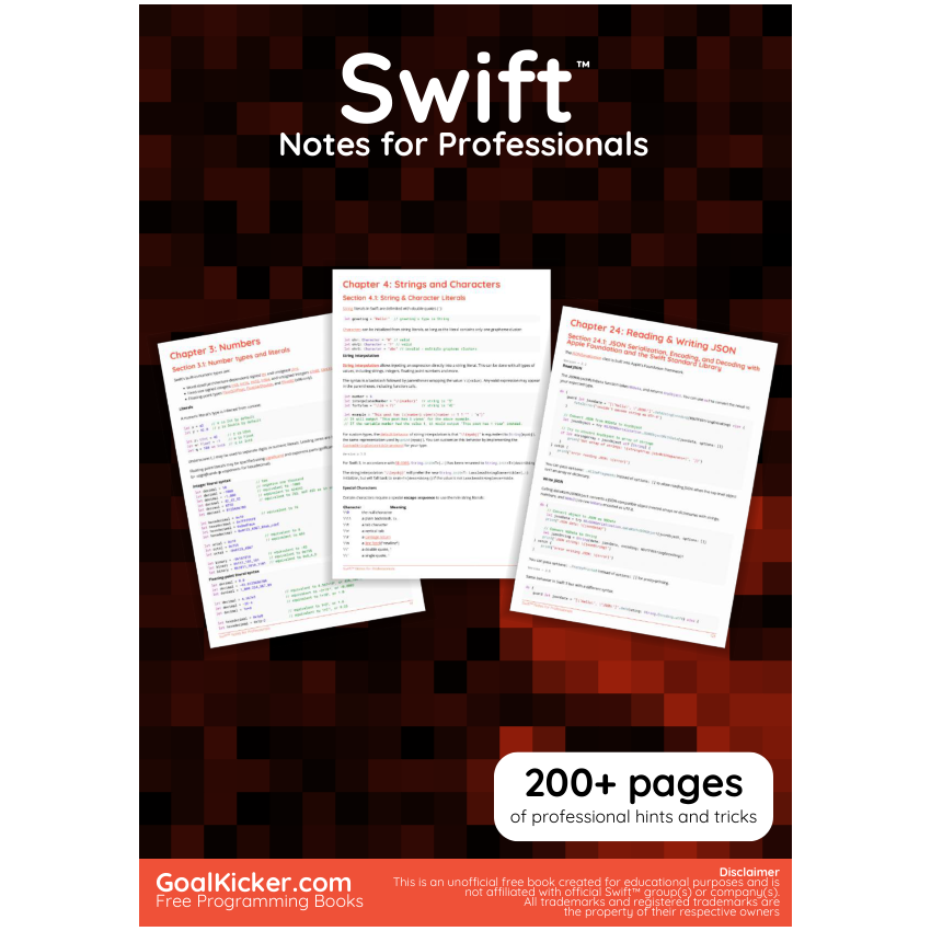 Swift Notes For Professionals