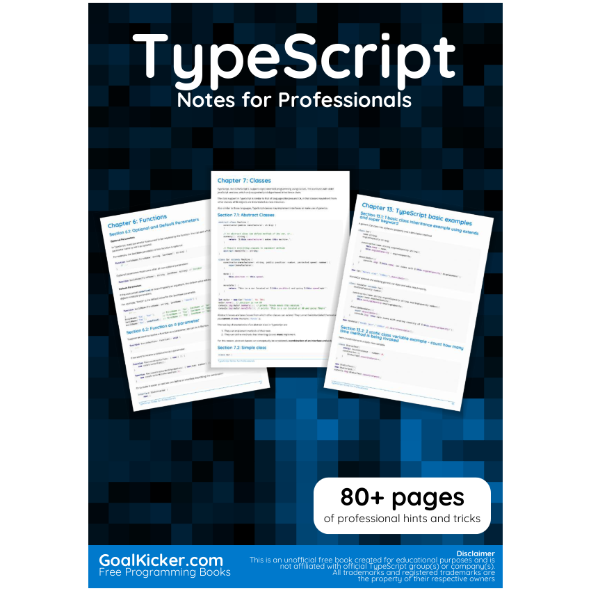 TypeScript Notes For Professionals