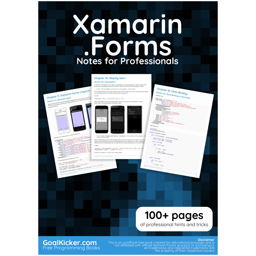 Xamarin Forms Notes For Professionals